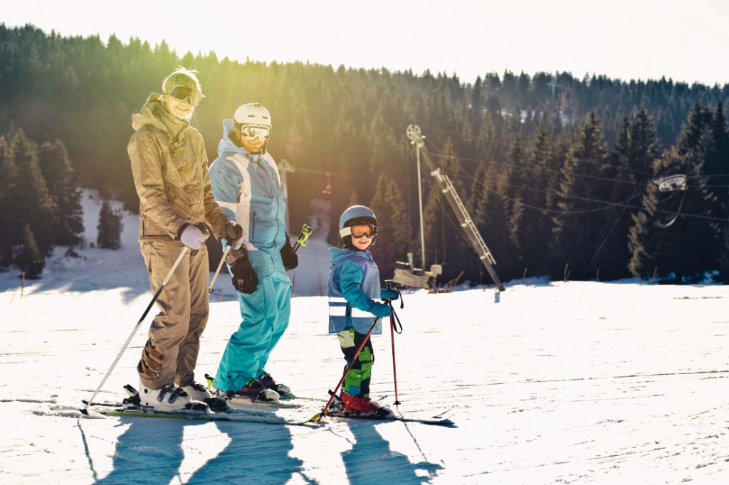 Camping cerca de las pistas de esquí